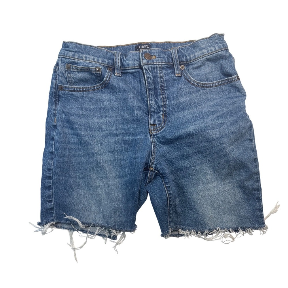 J.Crew Re-imagined Mid-Rise Cut Off Denim‎ Shorts Blue Size 27